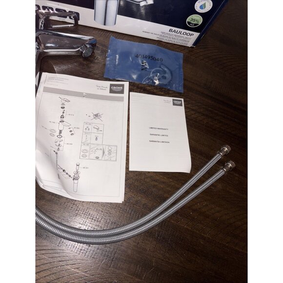 NEW! Grohe Bauloop Single Handle With Hole 40545 DÜSSELDORF CHROME W/BOX - Picture 6 of 12